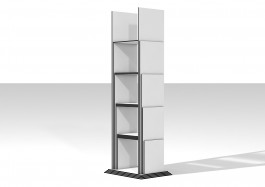 exclusive shelf, black and white, 59x49×190cm, tower, unique furniture, HPL compact with black core, art and design, art or design, exclusive furniture design, interior design, interior architecture, unique piece, collectible design, architectural furniture, bookshelf étagère, noire et blanche, 59x49×190cm, tour, mobilier unique, stratifié compact âme noire, art et design, art ou design, mobilier design exclusif, design d’intérieur, architecture d’intérieur, pièce unique, design de collection, mobilier d’architecture, bibliothèque. Regal, schwarz und weiß, 59x49×190cm, Turm, exklusives Mobiliar, Kompaktplatte mit schwarzem Kern, Kunst und Design, Kunst oder Design, Exklusives Möbeldesign, Innenarchitektur, Einzelstück, Sammlungsstück, Architekturmöbel, Bücherregal. 