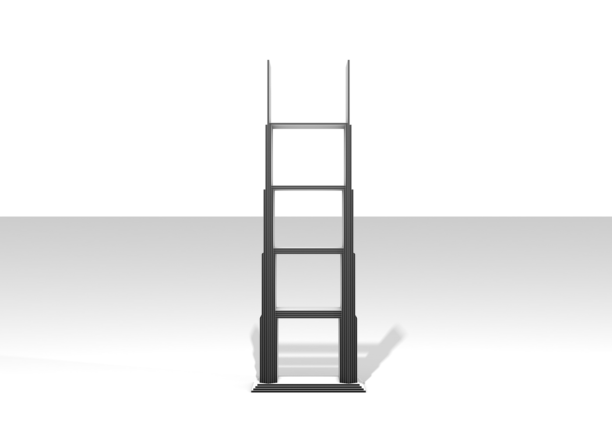 exclusive shelf, black and white, 59x49×190cm, tower, unique furniture, HPL compact with black core, art and design, art or design, exclusive furniture design, interior design, interior architecture, unique piece, collectible design, architectural furniture, bookshelf étagère, noire et blanche, 59x49×190cm, tour, mobilier unique, stratifié compact âme noire, art et design, art ou design, mobilier design exclusif, design d’intérieur, architecture d’intérieur, pièce unique, design de collection, mobilier d’architecture, bibliothèque. Regal, schwarz und weiß, 59x49×190cm, Turm, exklusives Mobiliar, Kompaktplatte mit schwarzem Kern, Kunst und Design, Kunst oder Design, Exklusives Möbeldesign, Innenarchitektur, Einzelstück, Sammlungsstück, Architekturmöbel, Bücherregal. 