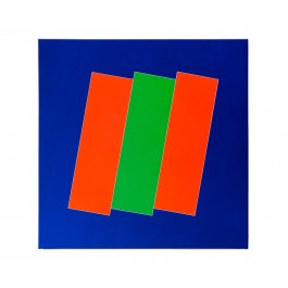 Acrylic on canvas, Sketch with orange and green stripes on blue background. Architectural art, minimal art, art objects, art or design, decorative art, art and design, sketch, art sketch, colour fields, geometrical art, color fields, concrete art, contemporary art, contemporary painting, abstraction, hard edge art, minimalism, abstract art, urban art, public art, outdoor artwork, art in public space, construction, constructive art. Acrylique sur toile. Esquisse avec bandes oranges et vertes sur fond bleu. 1% artistique, art minimal, objets d'art, art ou design, art et design, art décoratif, champs colorés, art géométrique, art concret, art contemporain, abstraction, minimalisme, art abstrait, art urbain, art public, œuvre d‘art extérieure, art en espace public, art de ville, art en milieu urbain, art constructif, construction. Acryl auf Leinwand. Skizze mit orangefarbenen und grünen Bändern auf blauem Hintergrund. Kunstobjekte, Minimalkunst, Outdoorkunst, Fassadengestaltung, Wandobjekte, Facetten, Farbfelder, Konkrete Kunst, Zeitgenössische Kunst, Geometrische Kunst, Abstraktion, Minimalismus, Abstrakte Kunst, Urbane Kunst, Öffentliche Kunst, Kunst im urbanen Raum, Kunst im Stadtraum, Kunst am Bau, Konstruktion, konstruktive Kunst. 