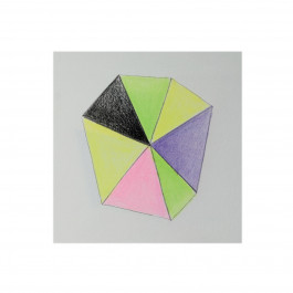 Sketch on paper for a wall object (7 green, pink, yellow, purple and black facets). Architectural art, minimal art, art objects, art or design, decorative art, art and design, sketch, art sketch, colour fields, geometrical art, color fields, concrete art, contemporary art, contemporary painting, abstraction, hard edge art, minimalism, abstract art, urban art, public art, outdoor artwork, art in public space, construction, constructive art. Esquisse sur papier pour objet mural (7 facettes vertes, roses, jaunes, violettes et noires). 1% artistique, art minimal, objets d'art, art ou design, art et design, art décoratif, champs colorés, art géométrique, art concret, art contemporain, abstraction, minimalisme, art abstrait, art urbain, art public, œuvre d‘art extérieure, art en espace public, art de ville, art en milieu urbain, art constructif, construction. Skizze auf Papier für Wandobjekt (7 grüne, pinke, gelbe , lilafarbenen und schwarze Facetten). Kunstobjekte, Minimalkunst, Outdoorkunst, Fassadengestaltung, Wandobjekte, Facetten, Farbfelder, Konkrete Kunst, Zeitgenössische Kunst, Geometrische Kunst, Abstraktion, Minimalismus, Abstrakte Kunst, Urbane Kunst, Öffentliche Kunst, Kunst im urbanen Raum, Kunst im Stadtraum, Kunst am Bau, Konstruktion, konstruktive Kunst. 